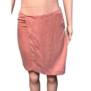 Amorethos disty rose wrap mini skirt 4